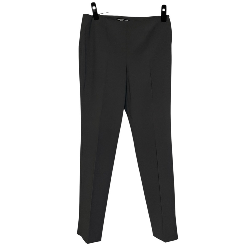Peace Of Cloth Panticular Gray Stretch Dress Pants Sz 4 Side Zip USA Made